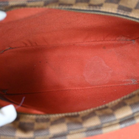 LOUIS VUITTON Naviglio Shoulder Bag Damier Ebene Leather Brown N45255 80HB689 - Picture 2 of 16